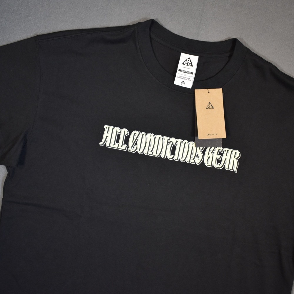 Nike ACG Dri-FIT Iguana Phantom T-Shirt Loose Fit Large Black